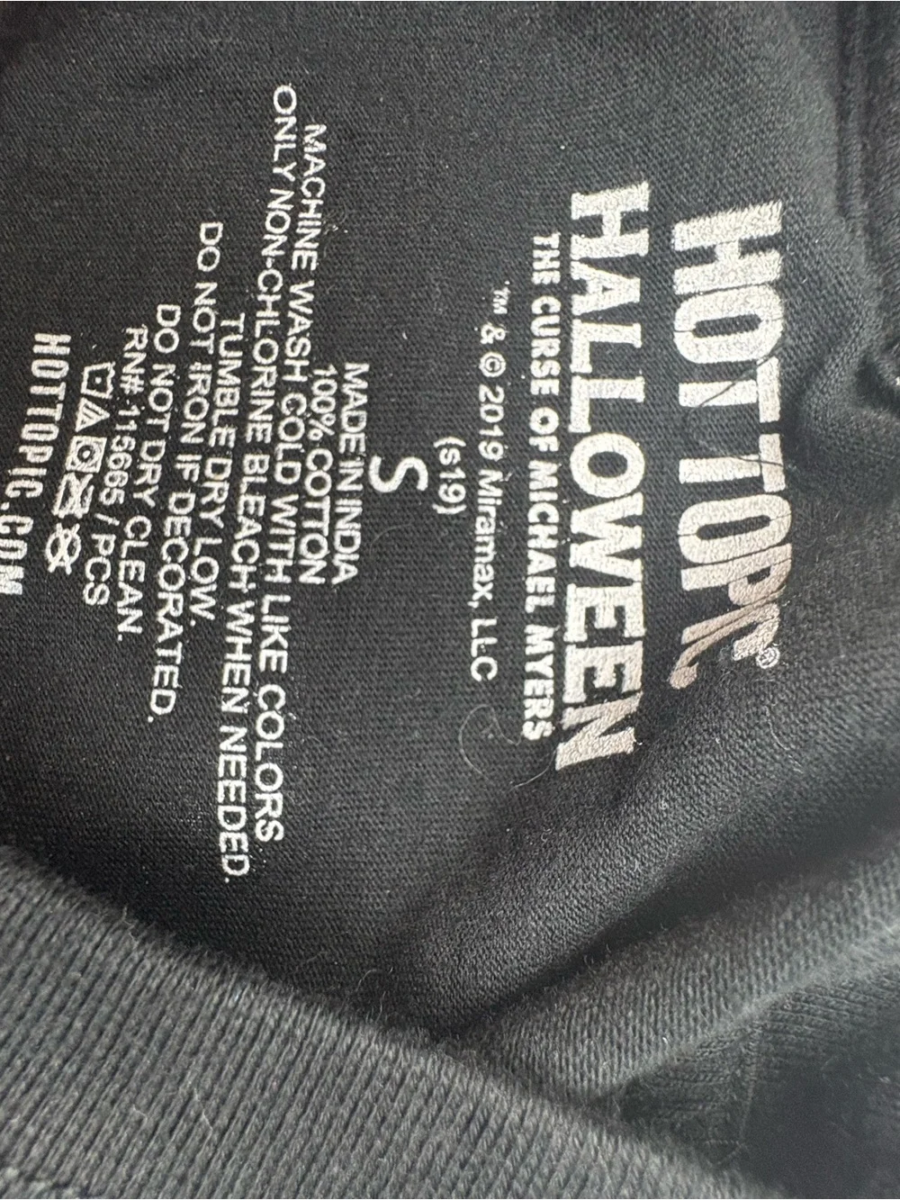 Hot Topic Black Crewneck Sweater with Blue and Red Halloween Graphics